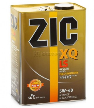 Масло ZIC 5/40 XQ LS SM бензин-дизель синт. 4 л.