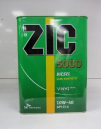 Масло ZIC 10/40 5000 Cl-4 дизель п/синт 4 л.