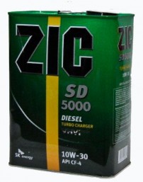 Масло ZIC 10/30 5000 SD CF-4 дизель минерал 4 л.