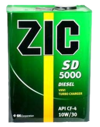Масло ZIC 15/40 5000 SD CF-4 дизель минерал 4 л.