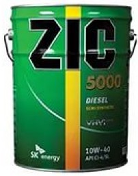 Масло ZIC 10/40 5000 Cl-4 дизель п/синт 20 л.