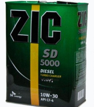 Масло ZIC 10/30 5000 SD CF-4 дизель минерал 4 л.