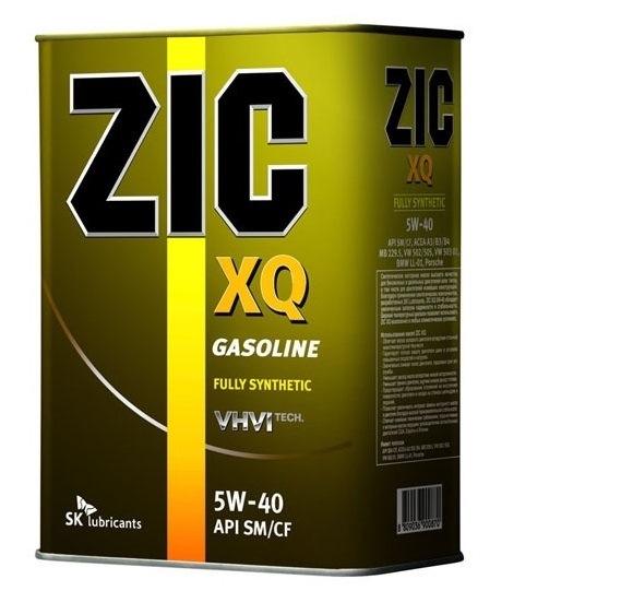 Масло ZIC 5/40 XQ SN бензин-дизель синт. 4 л.