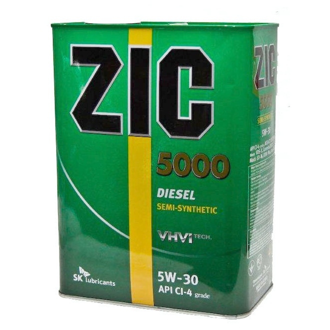 Масло ZIC 5/30 5000 Cl-4 дизель п/синт. 6 л.
